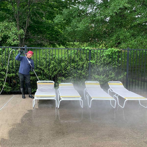 clean advantage pool clean-up pressure wash lounges